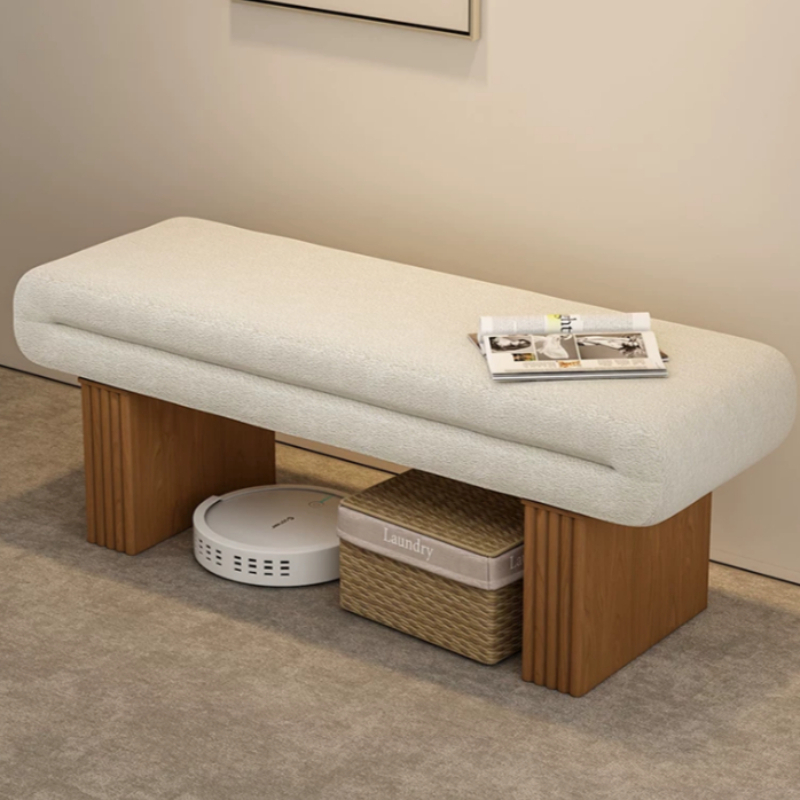 Outdoor Furniture Italian - Massivholz Retro-Hocker, Dekorativer Wohnzimmerhocker, Italienischer Französischer