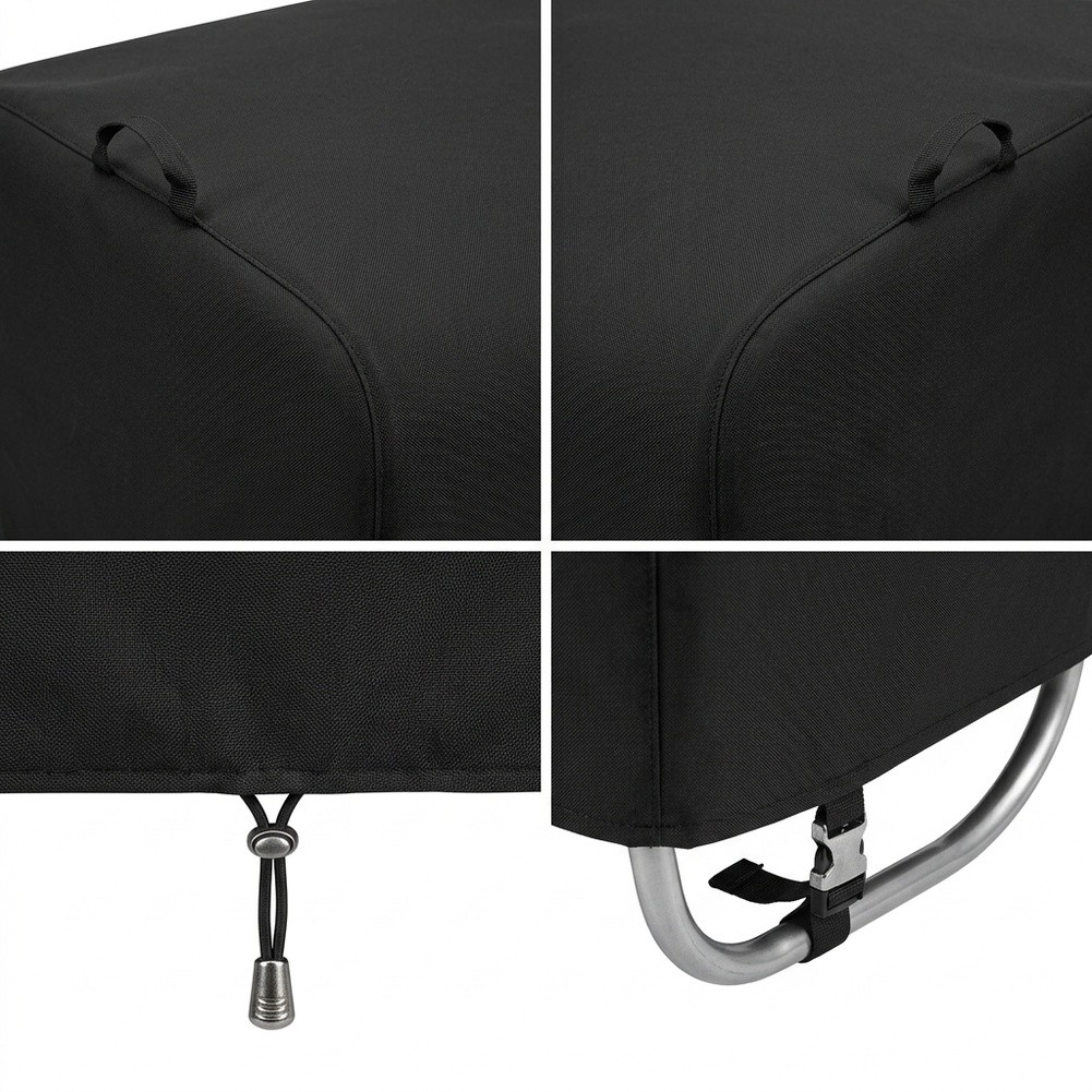 Outdoor Furniture Egg Chair - 210D Oxford Schwarze Terrassen-Ei-Schaukelstuhlabdeckung mit Gummiband