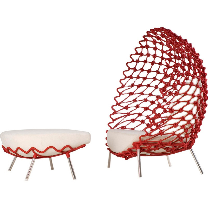 Outdoor Furniture Egg Chair - Moderner, minimalistischer, kreativer, eiförmiger Rattanstuhl für