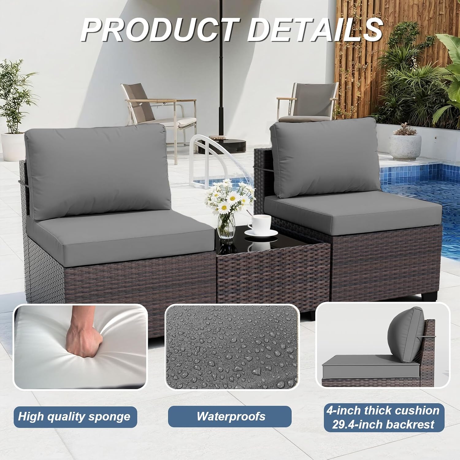 10-teiliges Outdoor-Sofa-Set m – Outdoor Furniture And Fire Pit Bewertung und Preis