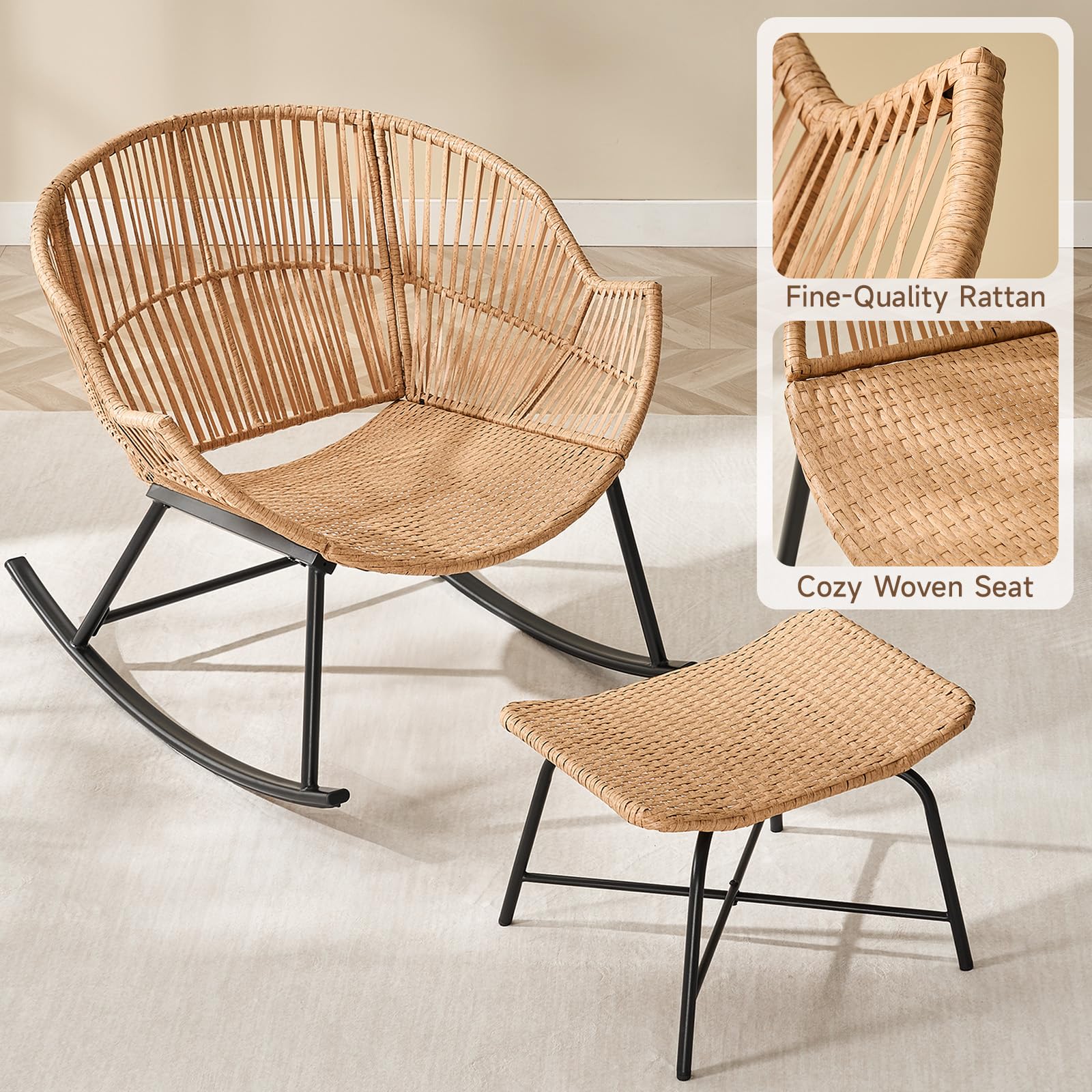 Grauer Rattan-Papasan-Schaukel – Outdoor Furniture Egg Chair Bewertung und Preis