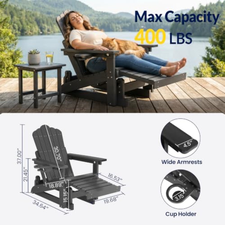 Adirondack Glider-Stuhl mit au – Adirondack Chair Wood Bewertung und Preis