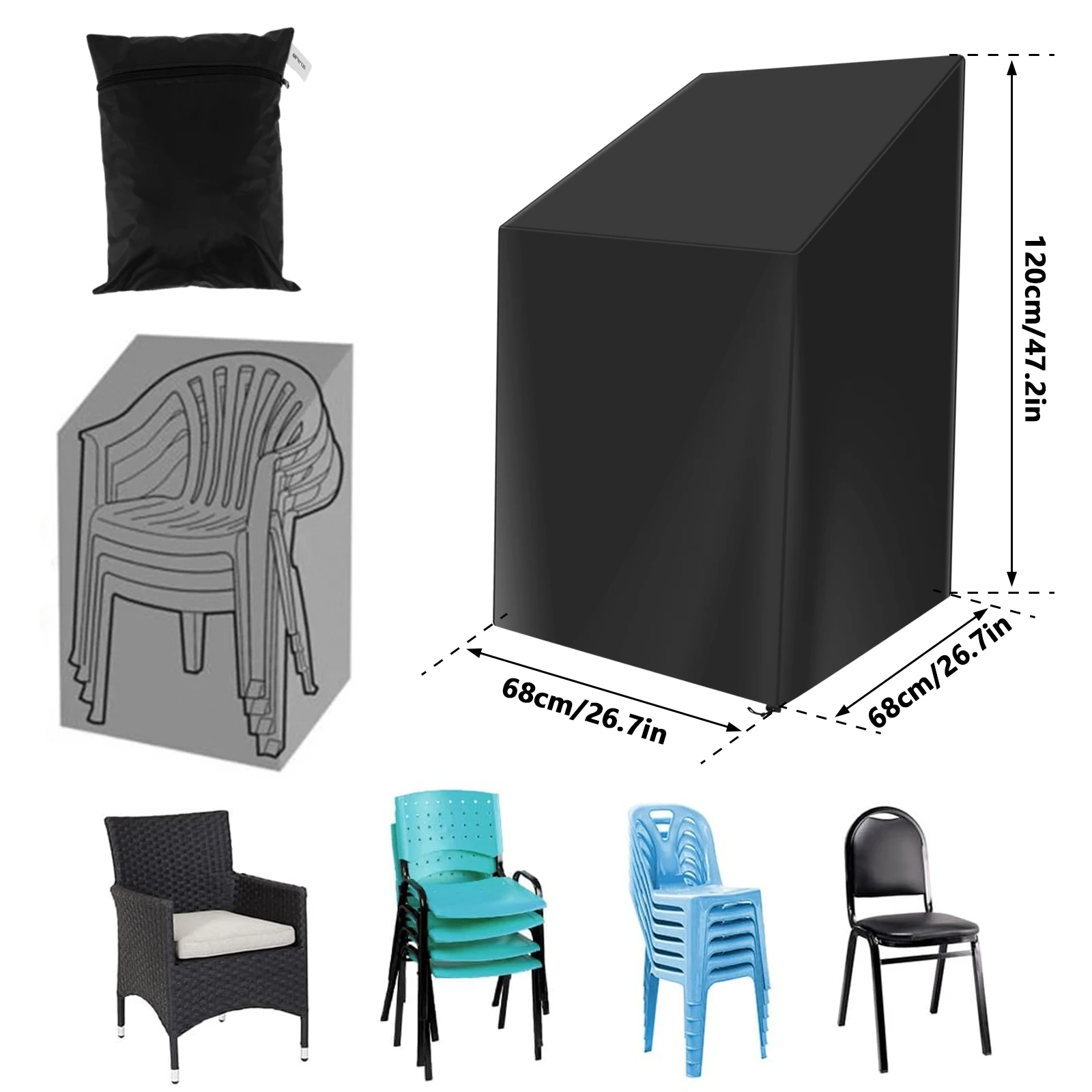 Gestapelte Stuhl Staubs chutz  – Outdoor Furniture Fabric Bewertung und Preis