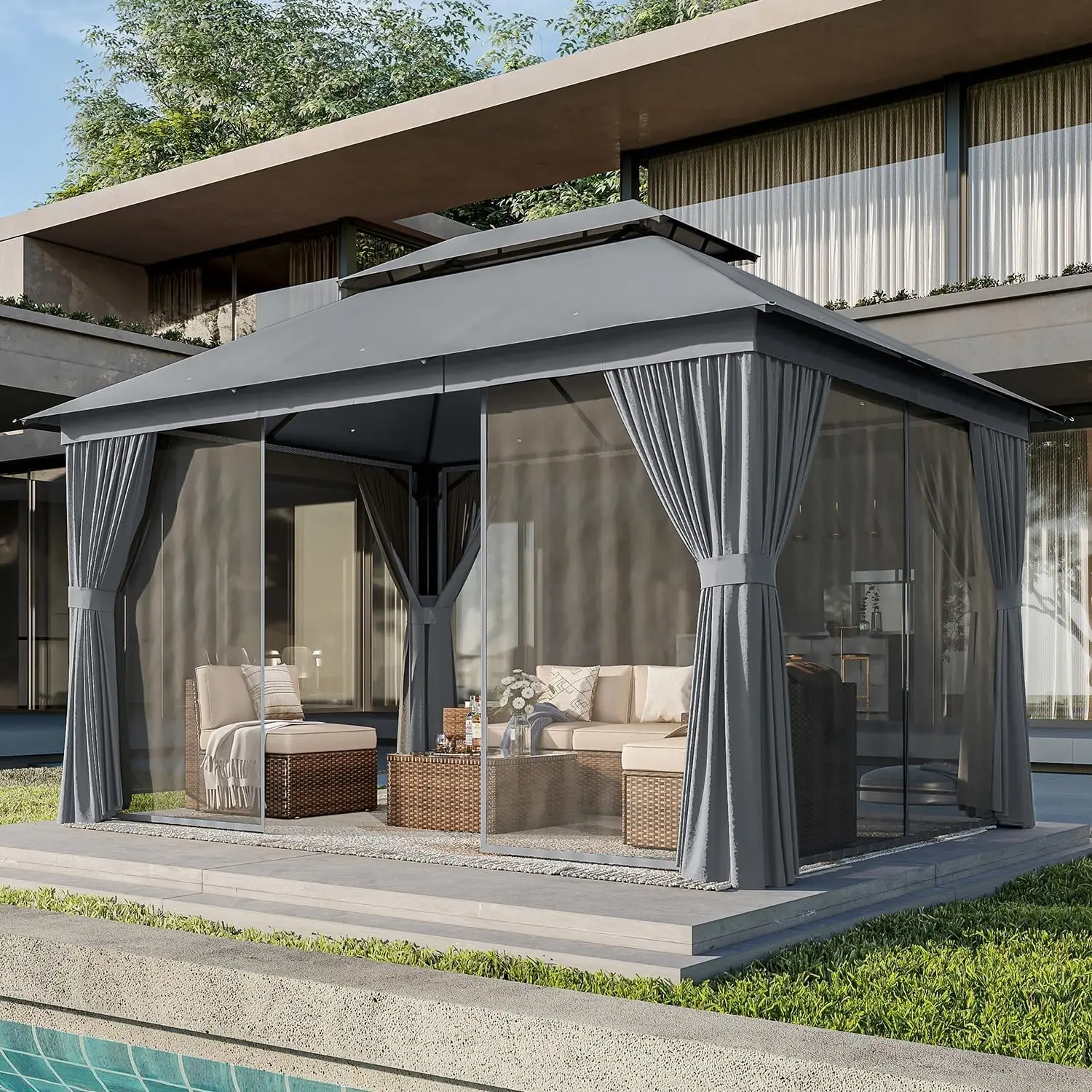 Outdoor-Pavillon für Terrasse  – Outdoor Furniture Gazebo Bewertung und Preis