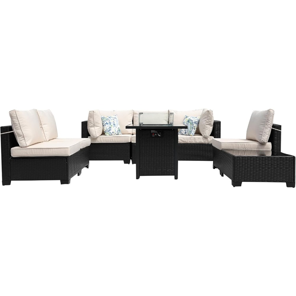 8-teiliges Terrassenmöbel-Set  – Outdoor Furniture With Fire Pit Bewertung und Preis