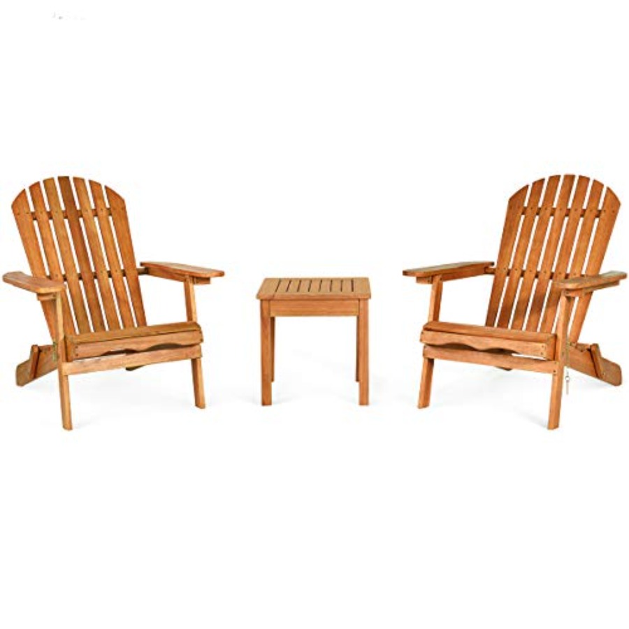 Adirondack-Stuhl-Set, 3-teilig – Adirondack Chair Wood Bewertung und Preis