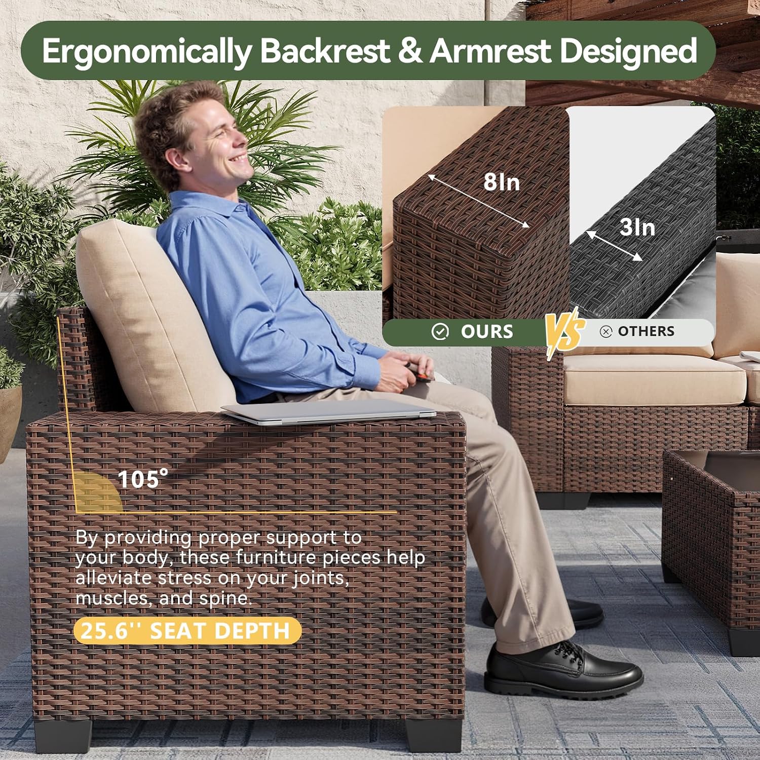 7-teiliges Gartenmöbel-Set mit – Outdoor Furniture And Fire Pit Bewertung und Preis