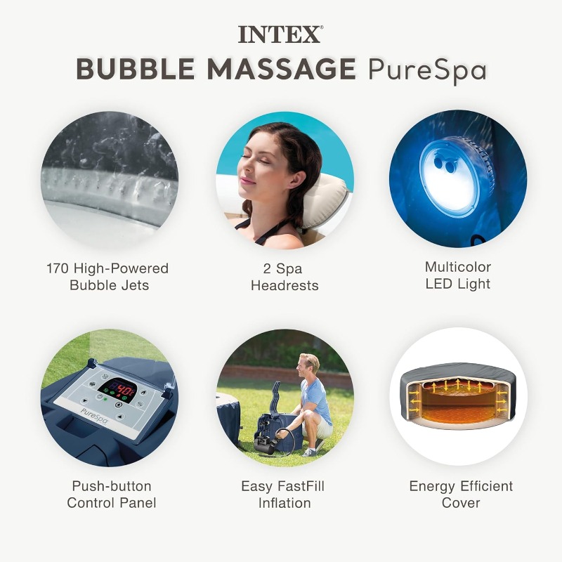 Blubber-Massage-Spa-Set: INTEX – Inflatable Hot Tub Bewertung und Preis