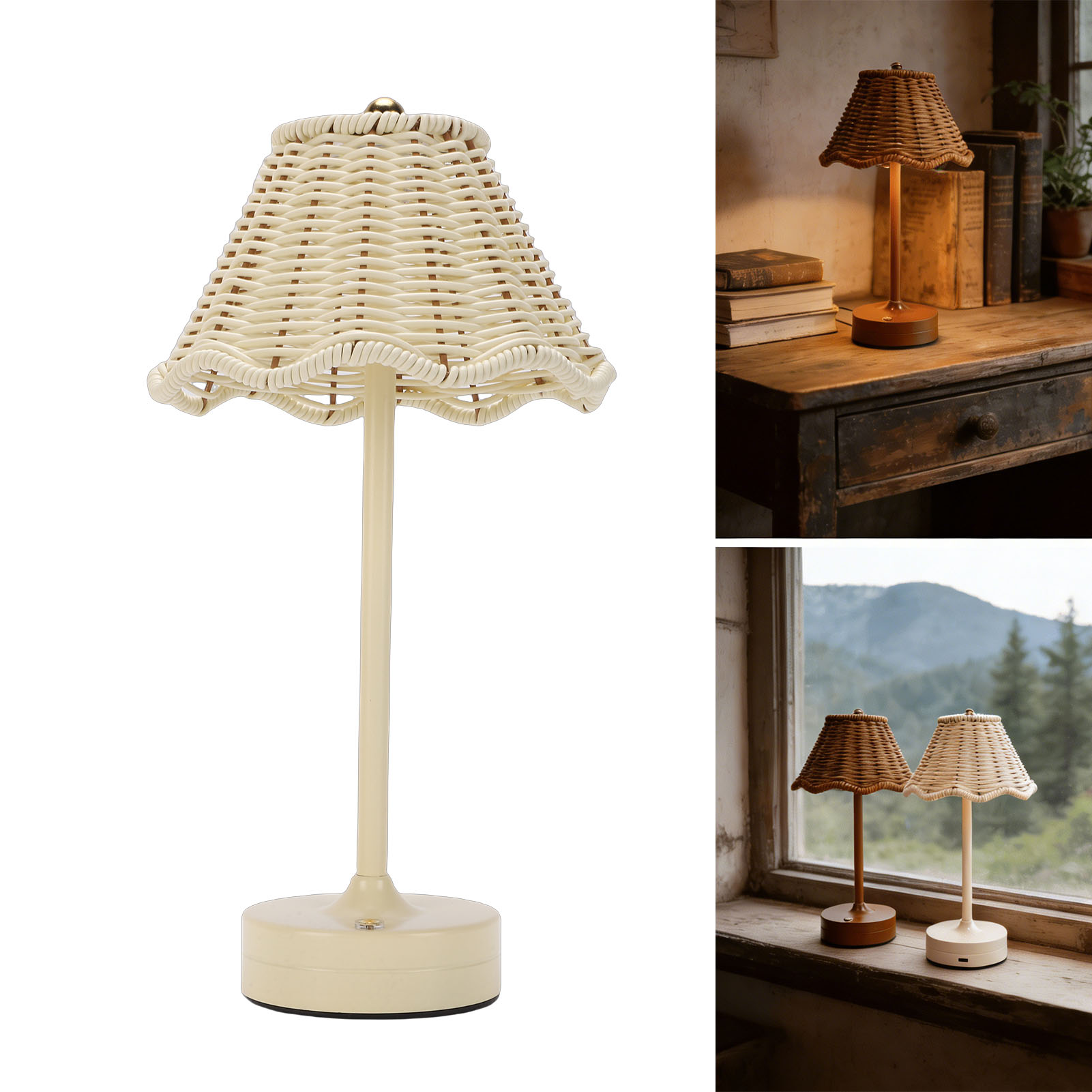 LED Vintage Rattan Tischlampe  – Outdoor Furniture Cafe Bewertung und Preis