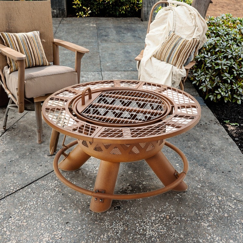 2026 Moderner Outdoor-Stahlgri – Outdoor Furniture And Fire Pit Bewertung und Preis