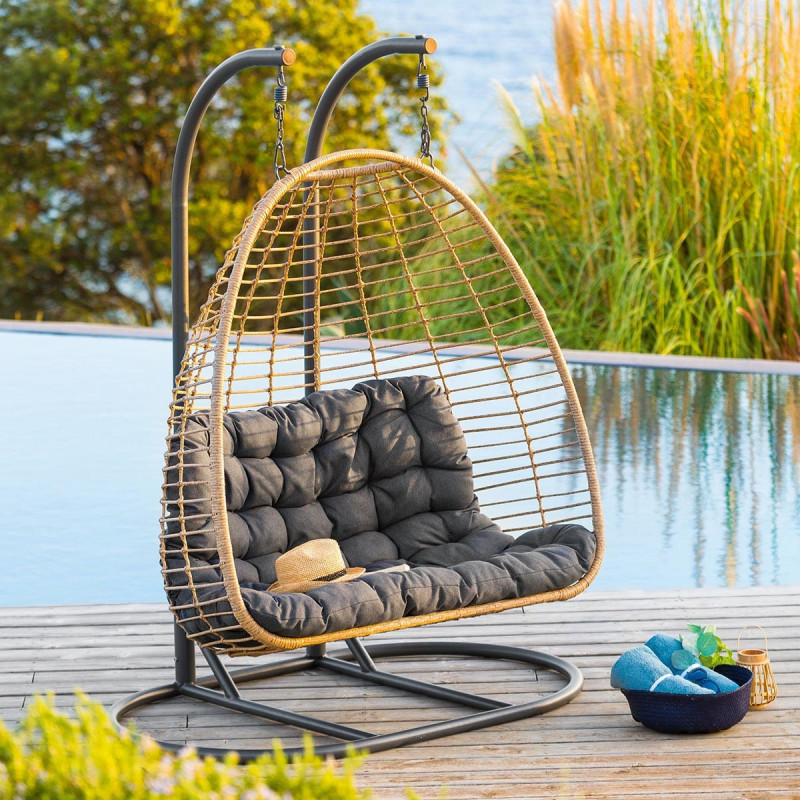 Luxuriöse 2-Sitzer-Hängesessel – Outdoor Furniture Egg Chair Bewertung und Preis