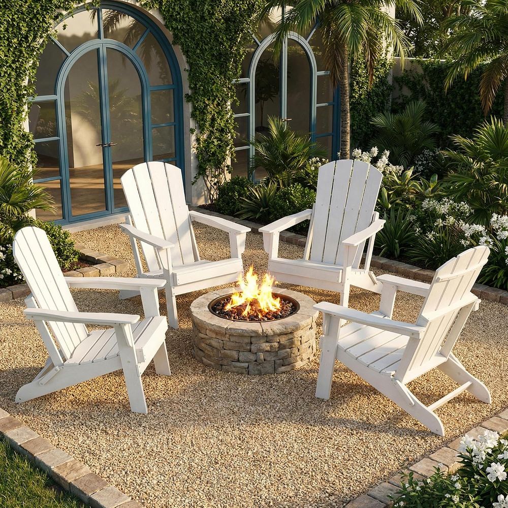 Tragbares weißes HDPE Adironda – Adirondack Chair Wood Bewertung und Preis