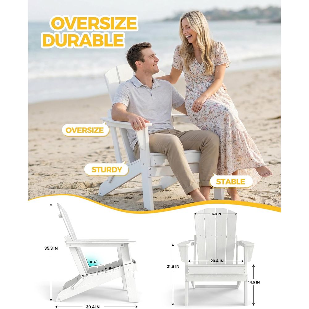 Tragbares weißes HDPE Adironda – Adirondack Chair Wood Bewertung und Preis