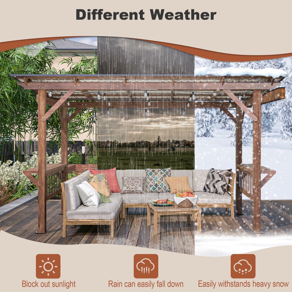 13' x 6,5' Moderne Holzpergola – Outdoor Furniture Gazebo Bewertung und Preis