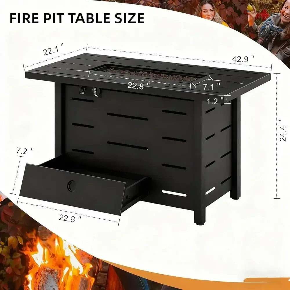 4-teiliges Outdoor-Rattan-Gart – Outdoor Furniture And Fire Pit Bewertung und Preis